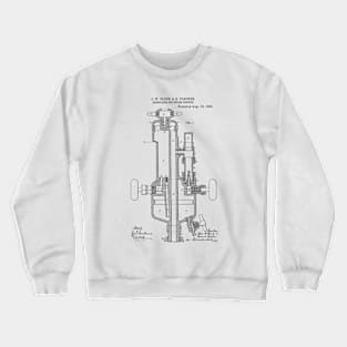 Lubricator for steam engine Vintage Patent Hand Drawing Crewneck Sweatshirt